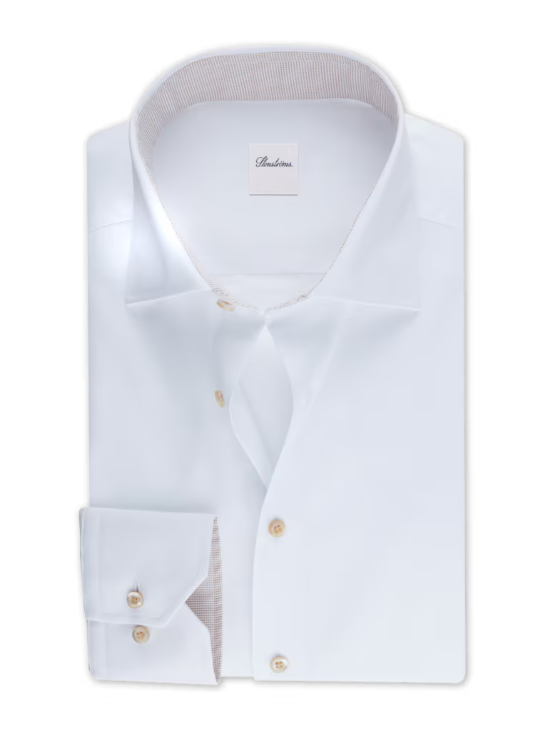 STENSTROMS SHIRTS - DRESS WHITE / 15.5 TWILL WITH CONTRAST