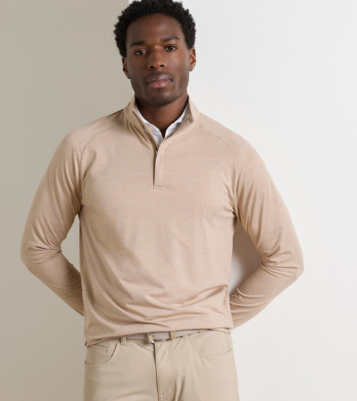 STEALTH STRIPE PERFORMANCE QUARTER ZIP