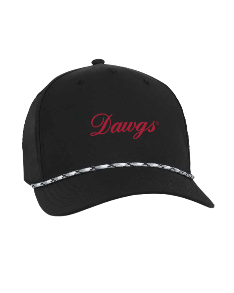 AHEAD GAMEDAY - UNIVERSITY OF GEORGIA BLACK/GREY / CLASSIC FIT DAWGS SCRIPT ROPE HAT