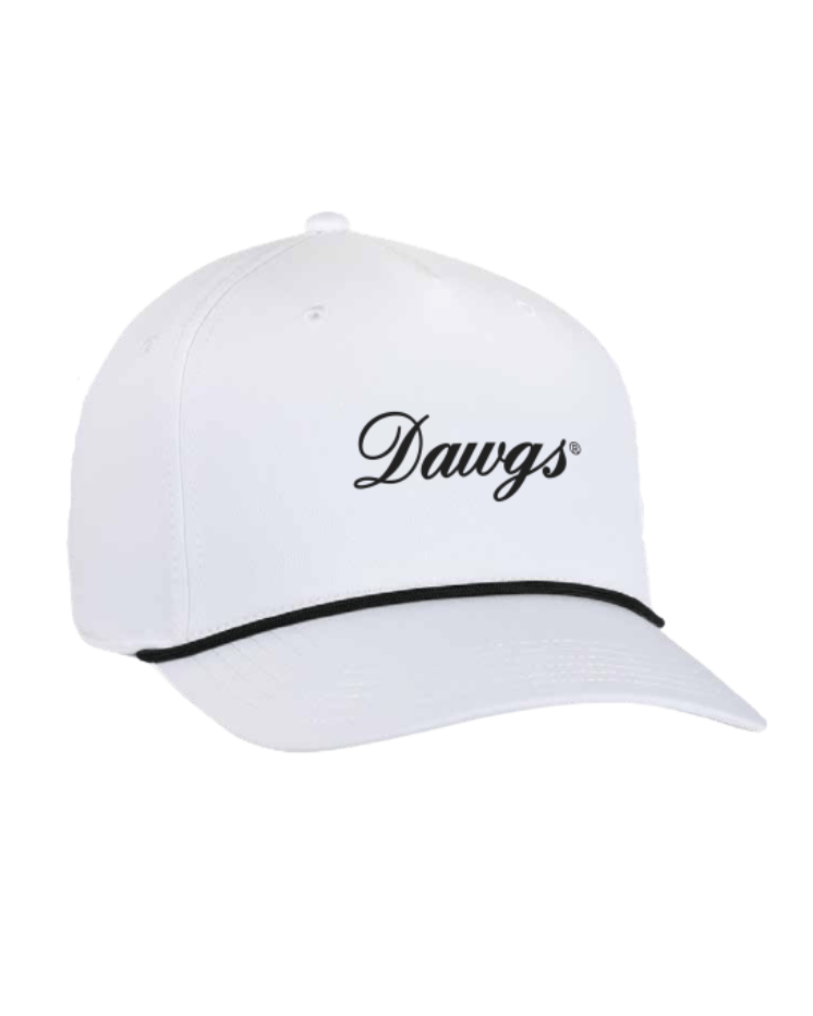 AHEAD GAMEDAY - UNIVERSITY OF GEORGIA WHITE/BLACK / CLASSIC FIT DAWGS SCRIPT ROPE HAT