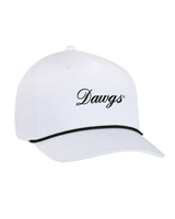 AHEAD GAMEDAY - UNIVERSITY OF GEORGIA WHITE/BLACK / CLASSIC FIT DAWGS SCRIPT ROPE HAT