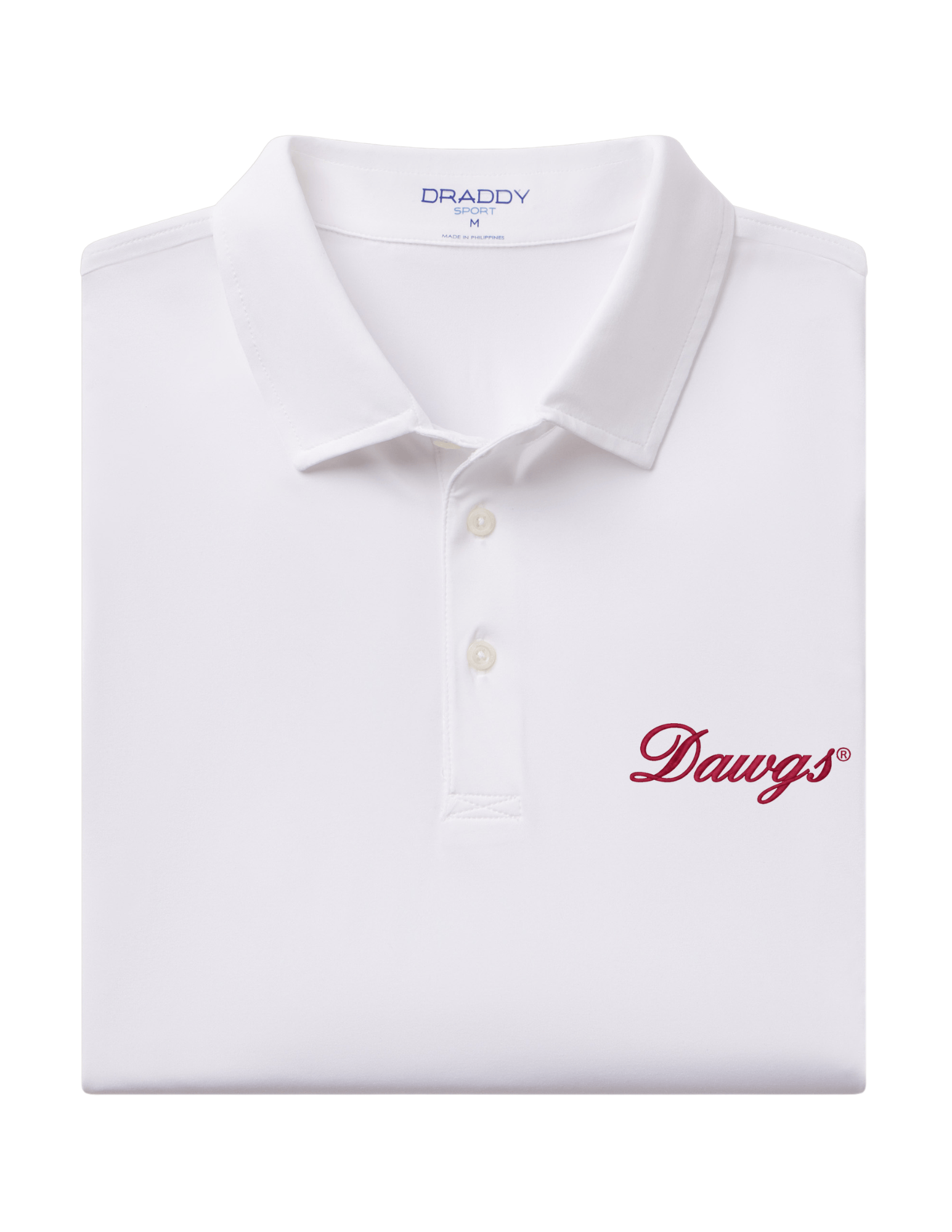 B. DRADDY GAMEDAY - UNIVERSITY OF GEORGIA - POLOS WHITE / M DAWGS RYAN POLO