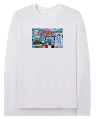 B. DRADDY GAMEDAY - UNIVERSITY OF GEORGIA - T-SHIRTS WHITE / S DAWGS L/S DEWEY T-SHIRT