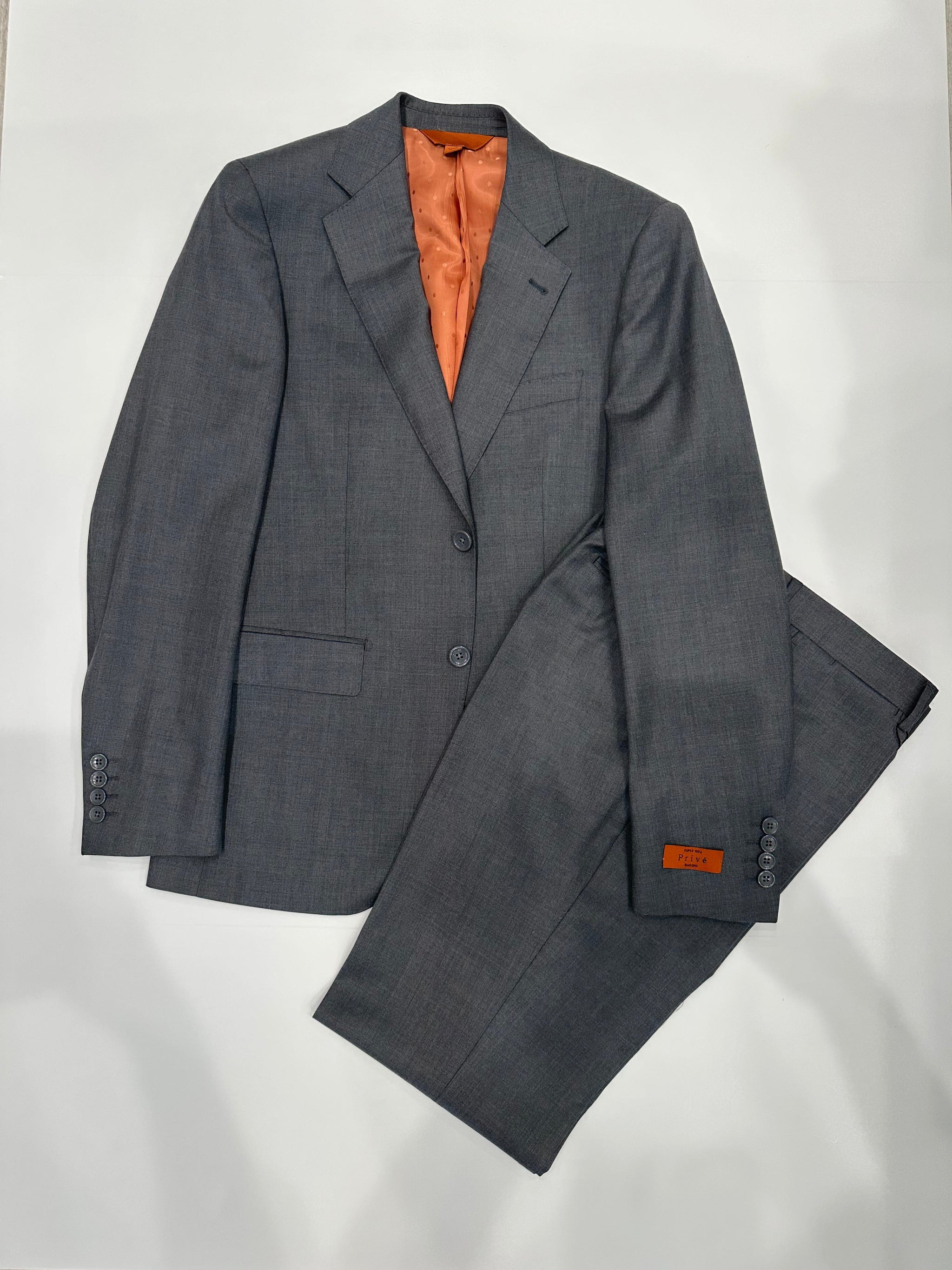 BARONI SUIT GREY / 38R PRIVE SUIT