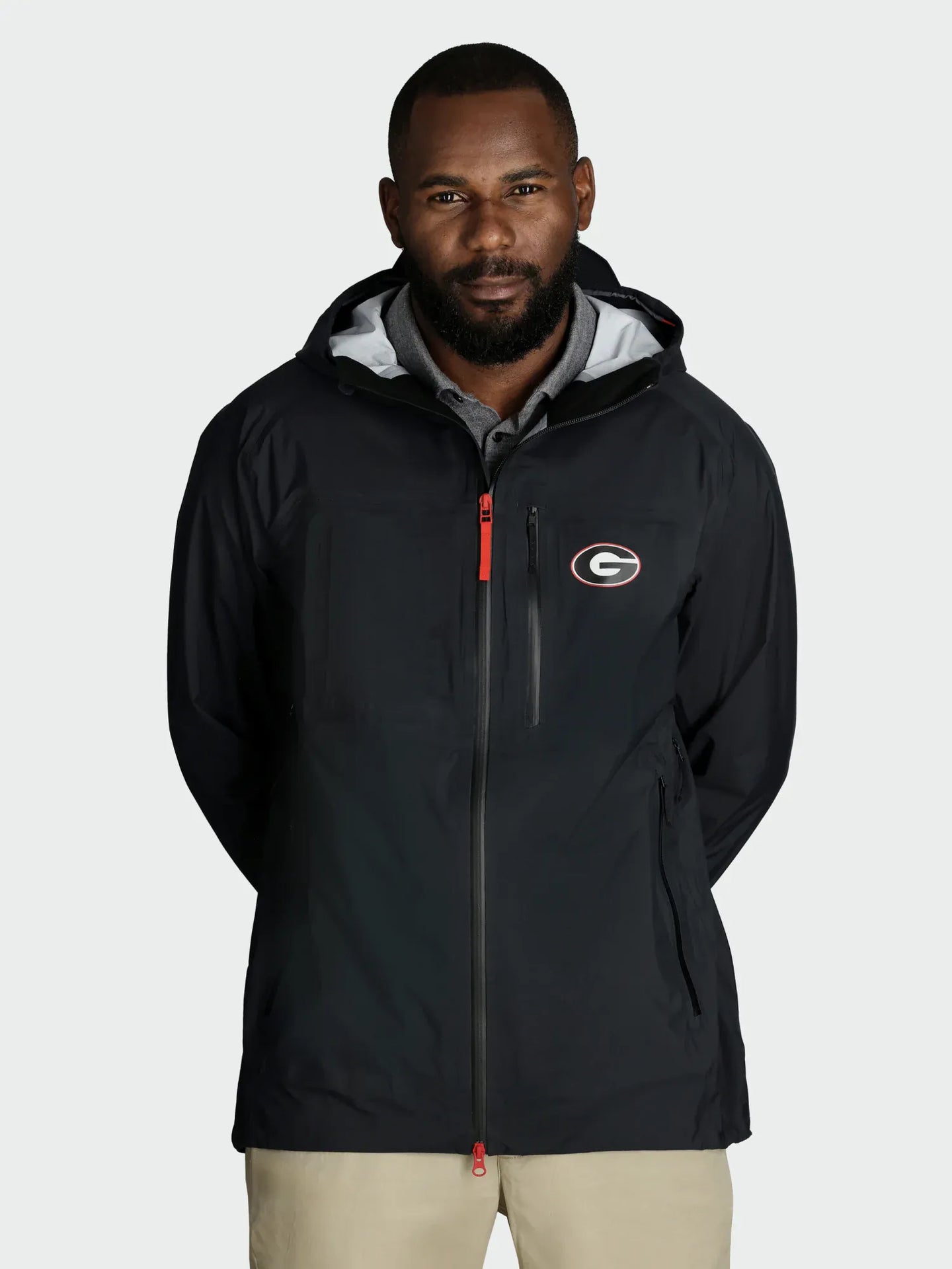 BCKR GAMEDAY - UNIVERSITY OF GEORGIA - FULL ZIP JACKETS BLACK / S Dry One Waterproof Coat / Georgia Bulldogs