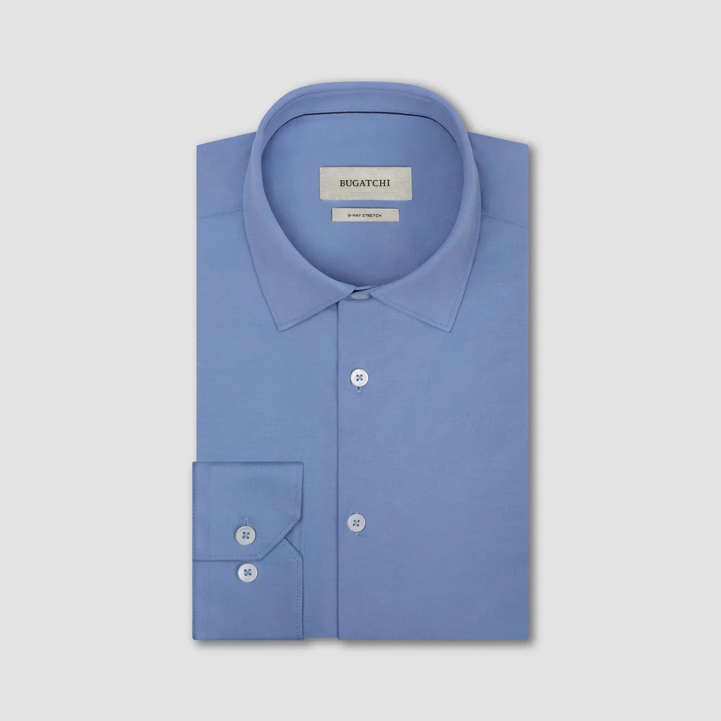 BUGATCHI SHIRTS - L - S SPORT AIR BLUE / XXL JAMES LS SHIRT