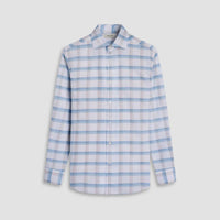 BUGATCHI SHIRTS - L - S SPORT ALMOND / M ALVIN WOVEN SHAPED