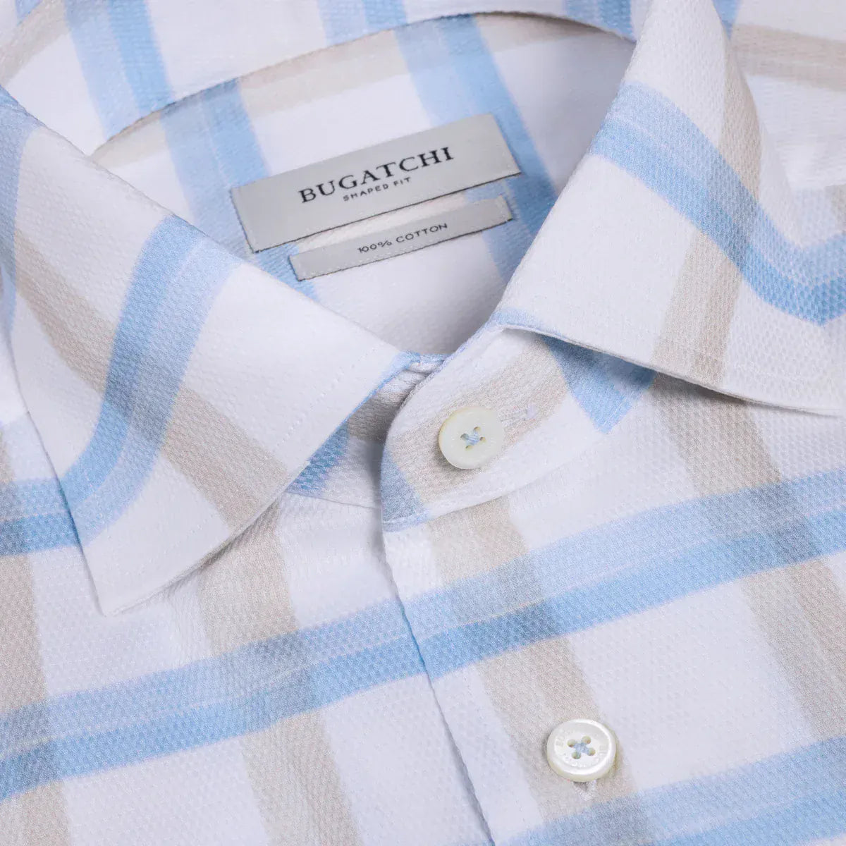 BUGATCHI SHIRTS - L - S SPORT ALVIN WOVEN SHAPED