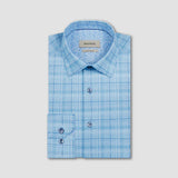 BUGATCHI SHIRTS - L - S SPORT TEAL / M JIMMY