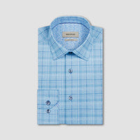 BUGATCHI SHIRTS - L - S SPORT TEAL / M JIMMY