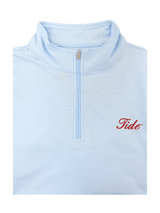 Christopher Mobley GAMEDAY - UNIVERSITY OF ALABAMA - TIDE - 14 ZIPS COTTAGE BLUE / S CM TIDE JUBILEE STRIPE 1/4 ZIP