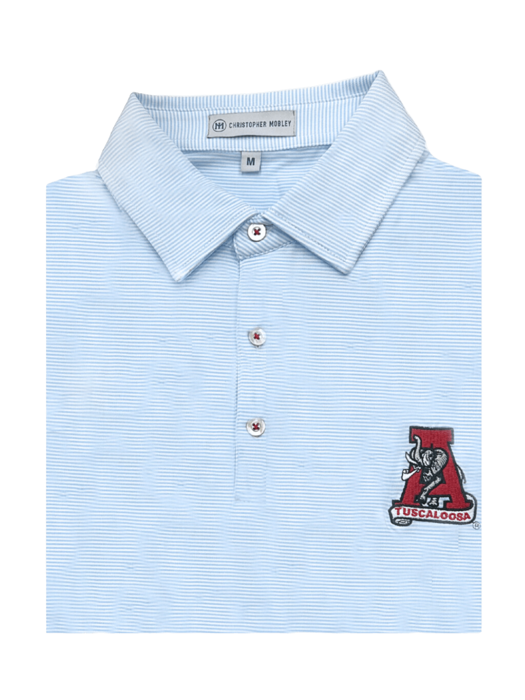 Christopher Mobley GAMEDAY - UNIVERSITY OF ALABAMA - TUSCALOOSA VAULT A - POLOS SKY / S CM VAULT POLO JUBILEE STRIPE