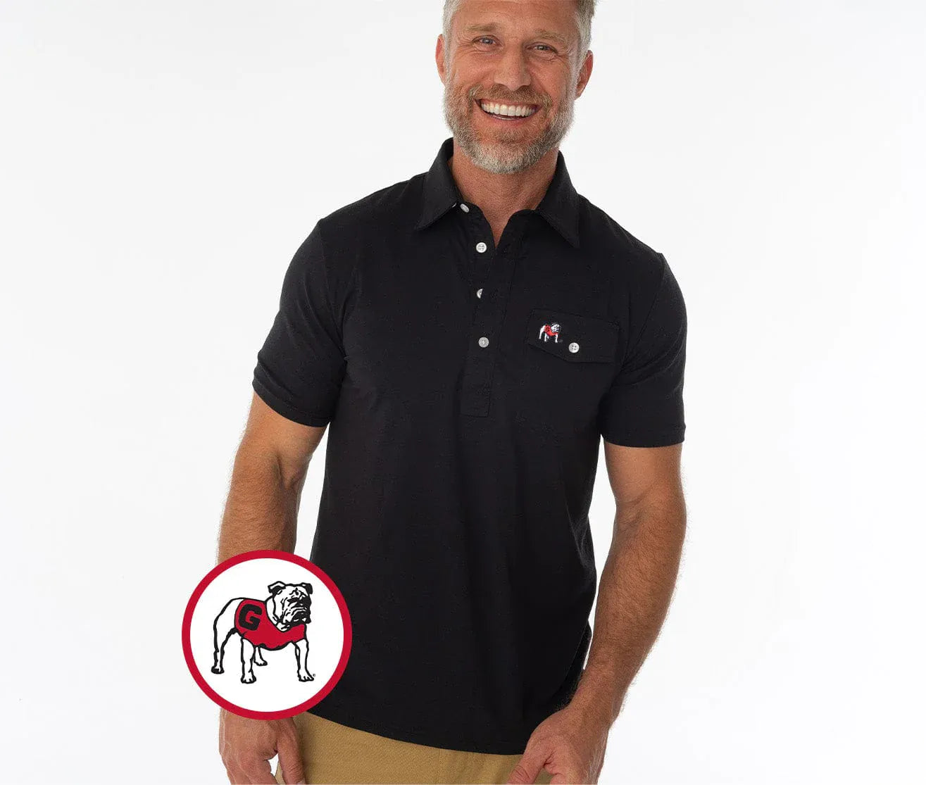 CRIQUET GAMEDAY - UNIVERSITY OF GEORGIA - POLOS BLACK / M GEORGIA- COACH'S PLAYER SHIRT