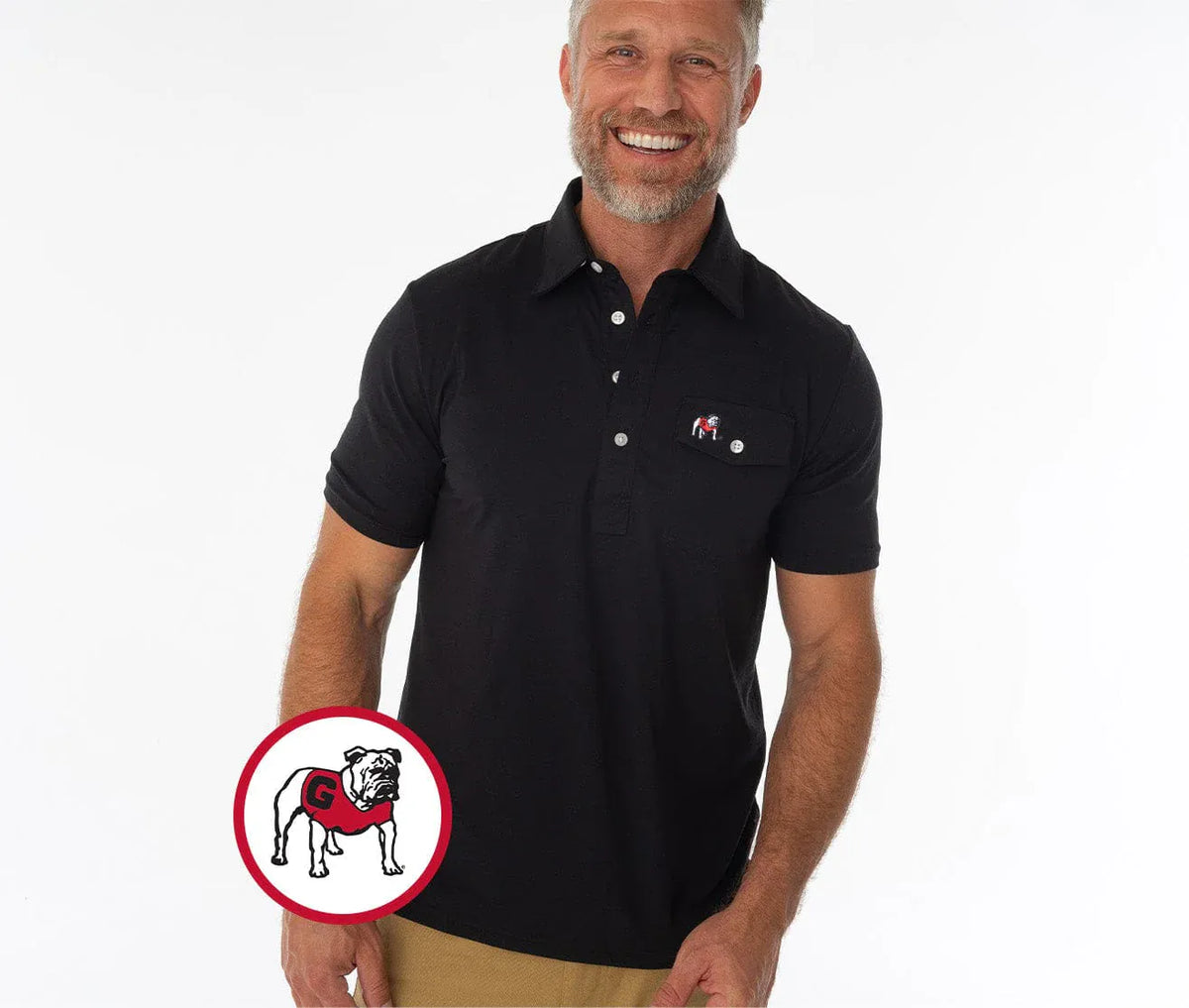CRIQUET GAMEDAY - UNIVERSITY OF GEORGIA - POLOS BLACK / M GEORGIA- COACH'S PLAYER SHIRT