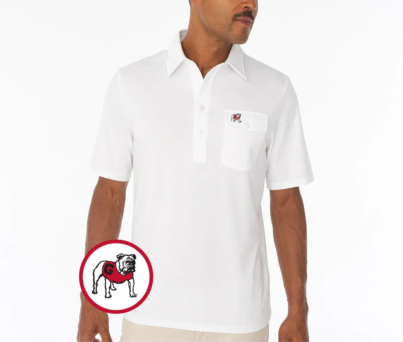 CRIQUET GAMEDAY - UNIVERSITY OF GEORGIA - POLOS WHITE / XL GEORGIA- COACH'S PLAYER SHIRT