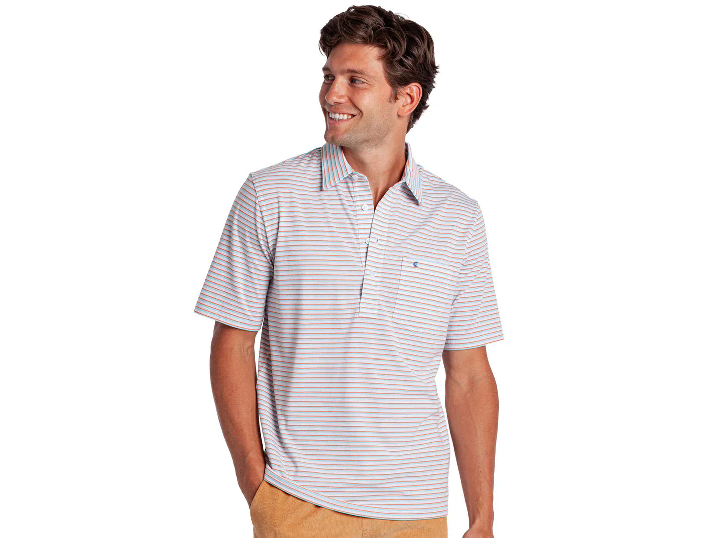 CRIQUET SHIRTS - POLO DUVAL STRIPE - WHITE / M PERFORMANCE PLAYERS SHIRT