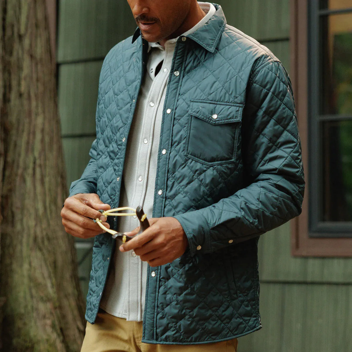 CRIQUET Unclassified HUNTER GREEN / XL QUILTED SHACKET
