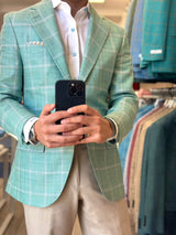 EMPIRE SPORT COAT GREEN/TAN PLAID / 40R SP25 EMPIRE COATS