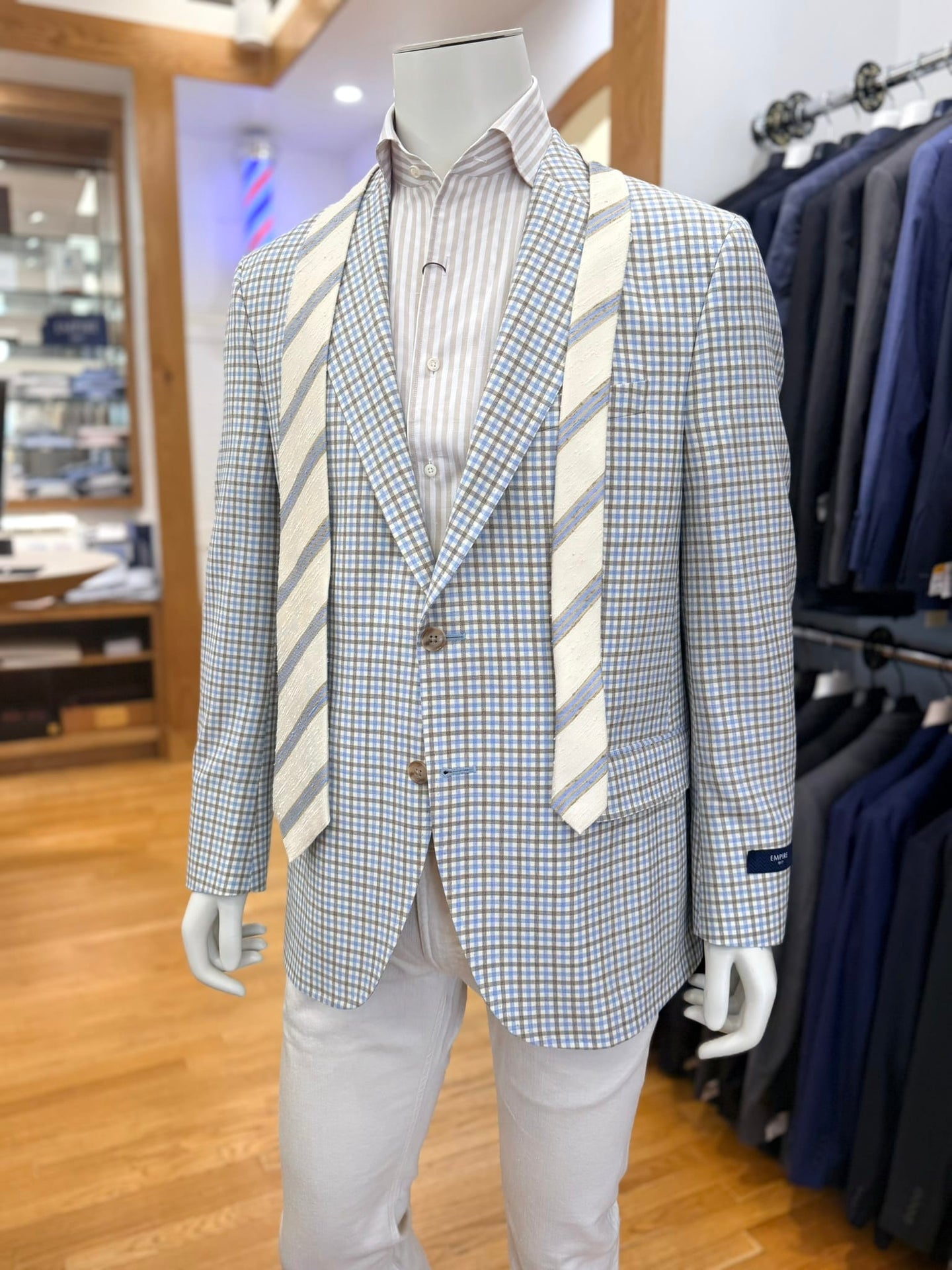 EMPIRE SPORT COAT TAN/BLUE / 38R Empire Spring 2026