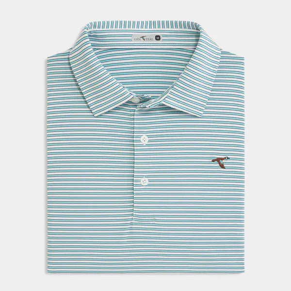 GENTEAL SHIRTS - SPORT SHIRT AQUA / S CAPE PERFORMANCE POLO