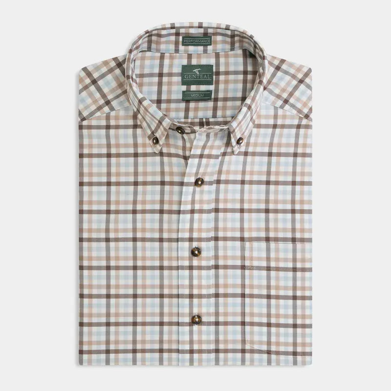 GENTEAL SHIRTS - SPORT SHIRT RUSTIC BROWN / S BISHOP PERFORMANCE SPORT SHIRT