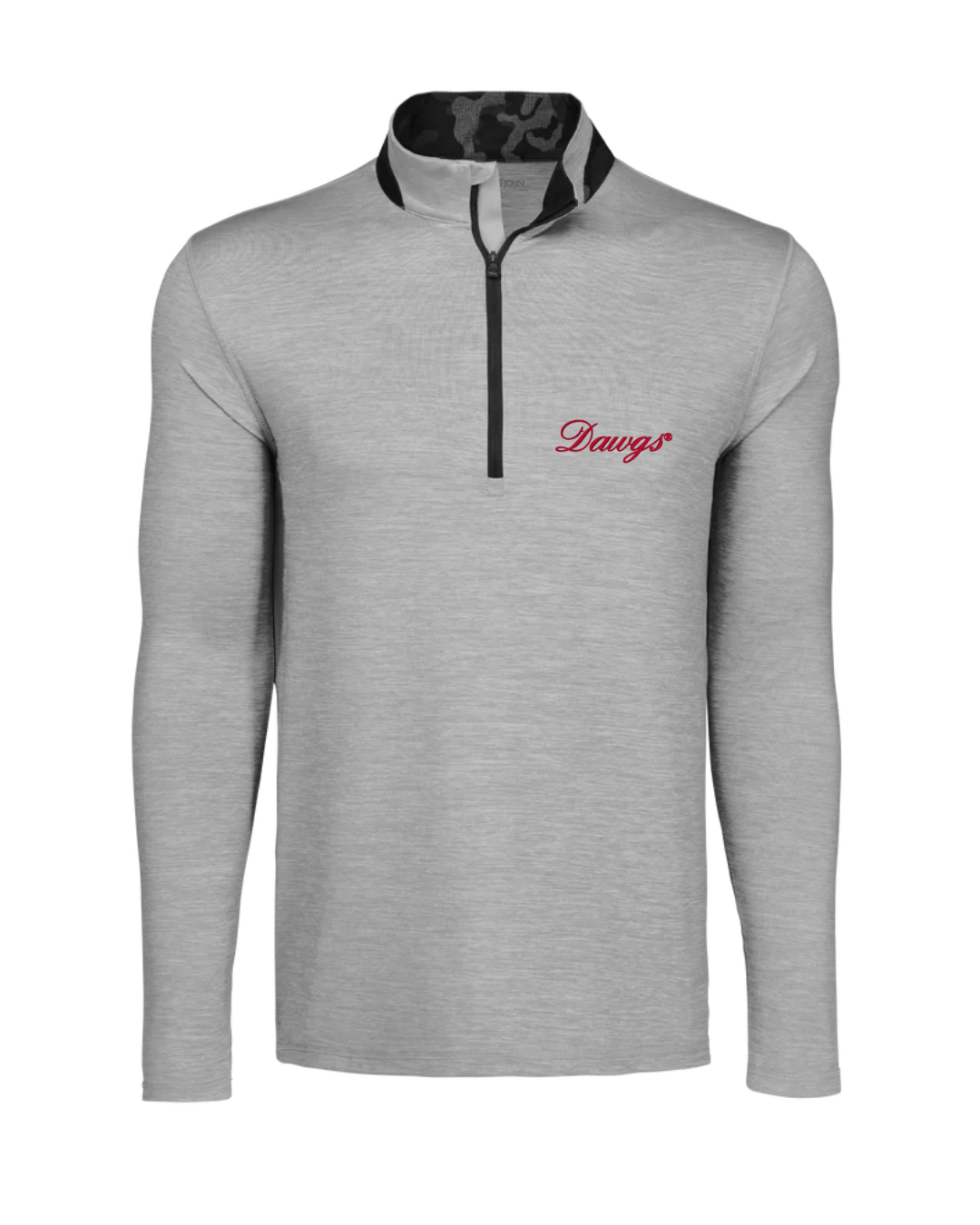 GREYSON GAMEDAY - UNIVERSITY OF GEORGIA - 1 - 4 ZIPS LIGHT GREY HEATHER / S DAWGS GUIDE SPORT 1/4 ZIP