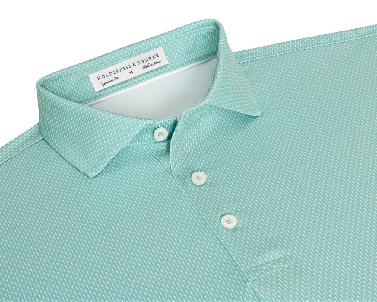 HOLDERNESS & BOURNE SHIRTS - POLO CASCADE GREEN / M THE HICKS SHIRT
