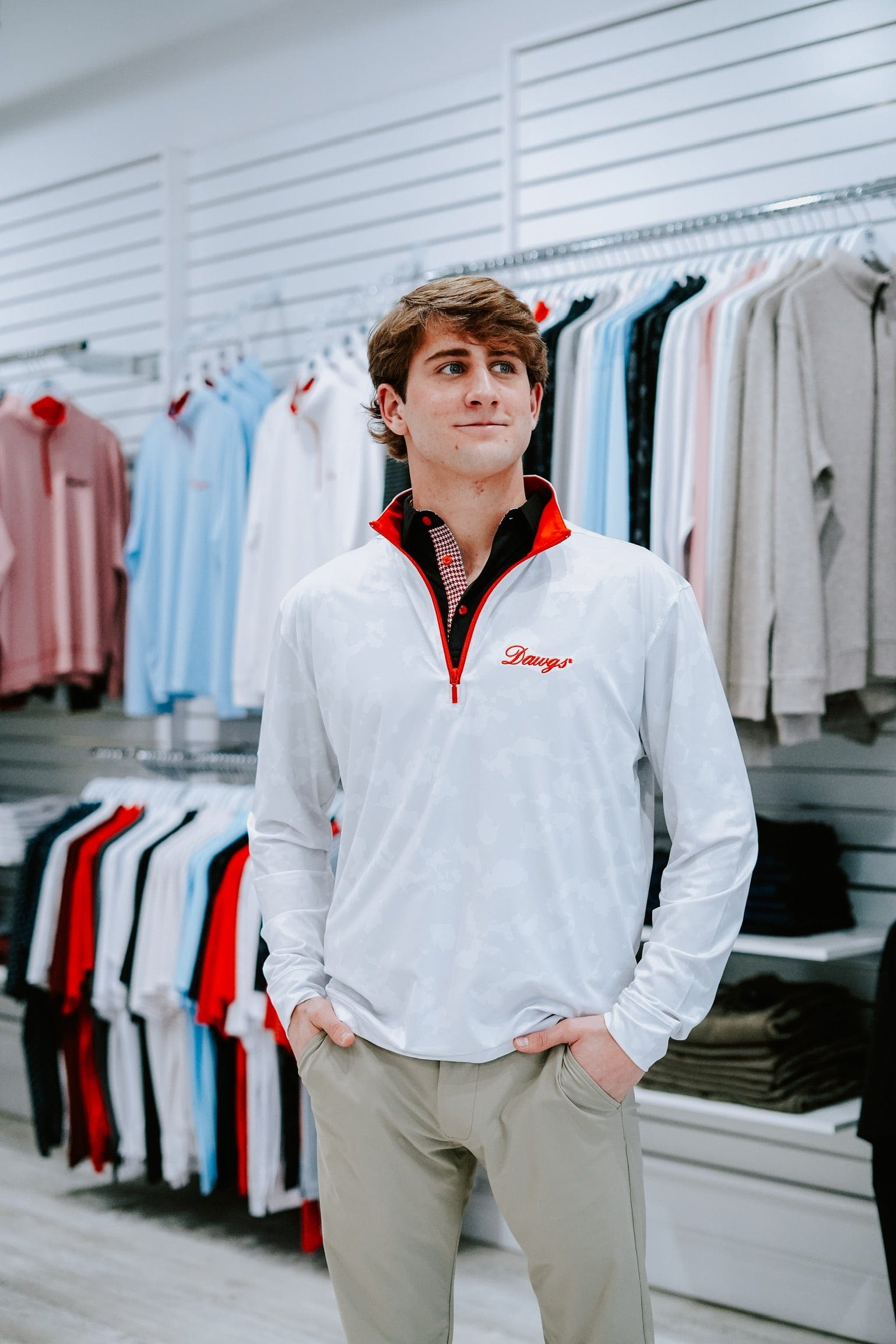 HORN LEGEND GAMEDAY - 14 ZIP DAWGS CAMO 1/4 ZIP