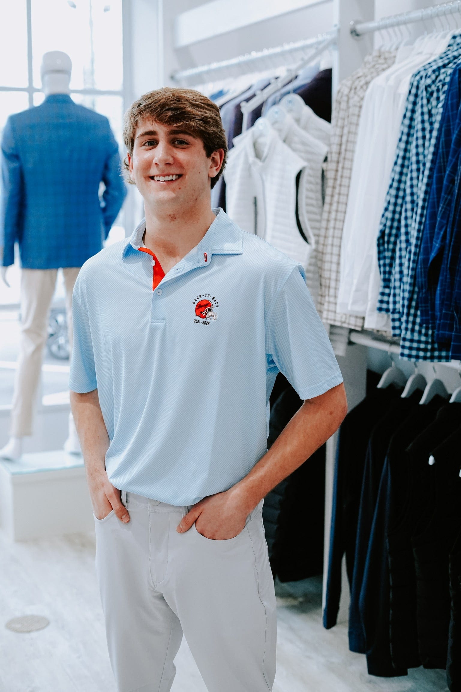 HORN LEGEND GAMEDAY - UNIVERSITY OF GEORGIA - BACK-TO-BACK - POLO DAWGS BACK-TO-BACK CROSS HATCH POLO