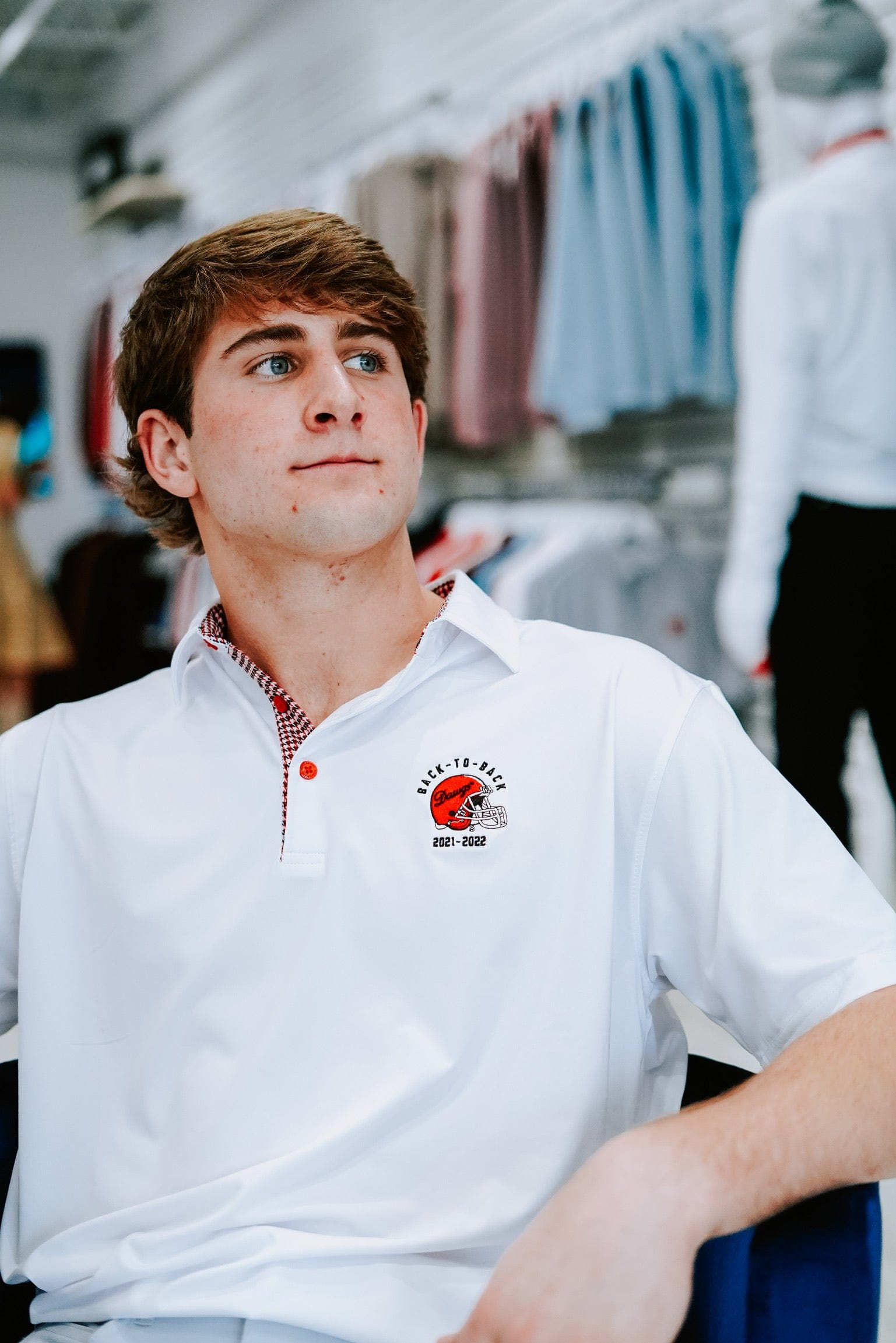 DAWGS BACK-TO-BACK HOUNDSTOOTH TRIM POLO – Mobley