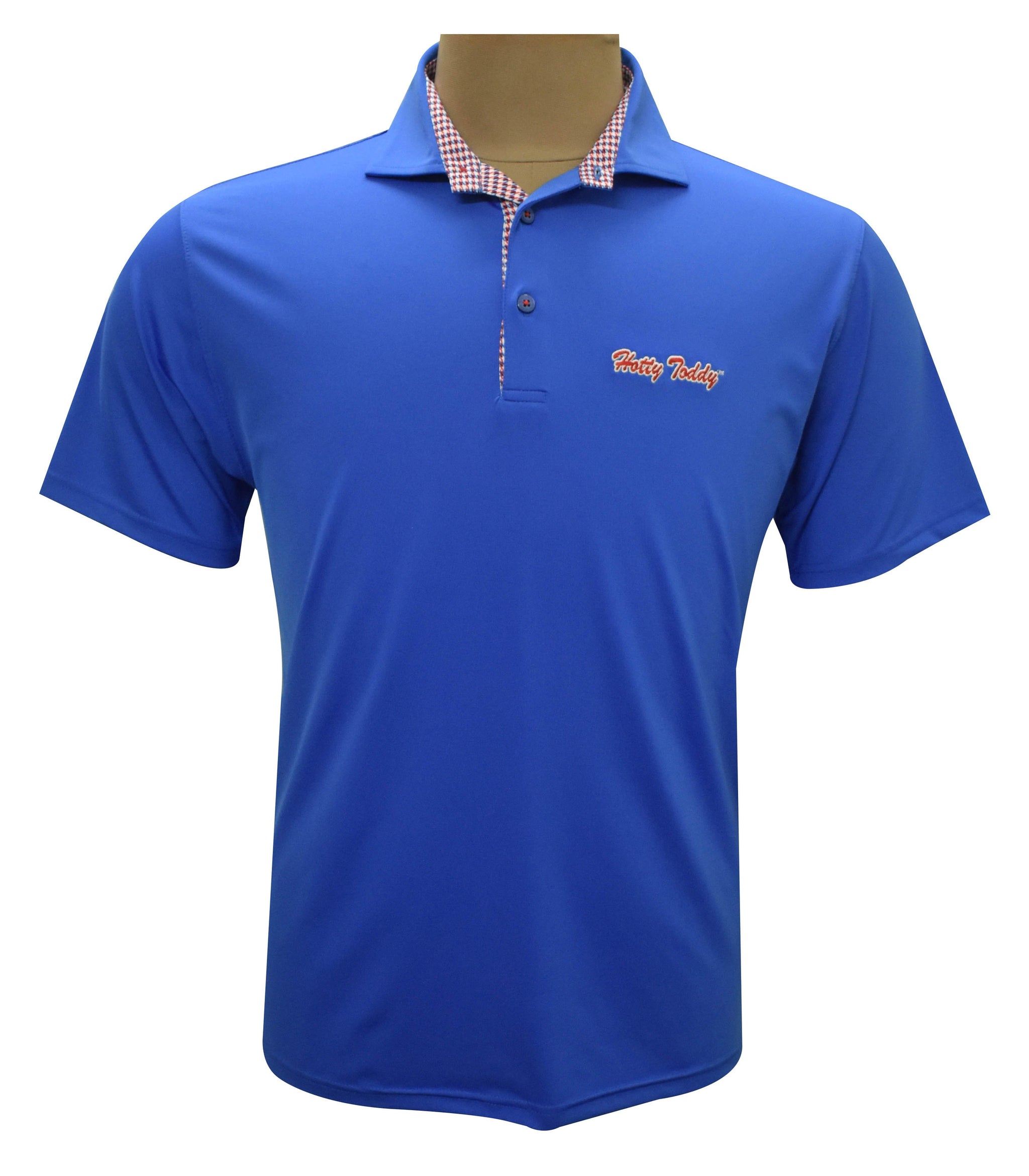 HORN LEGEND GAMEDAY - UNIVERSITY OF MISSISSIPPI - OXFORD - POLOS HOTTY TODDY SOLID HOUNDSTOOTH TRIM POLO