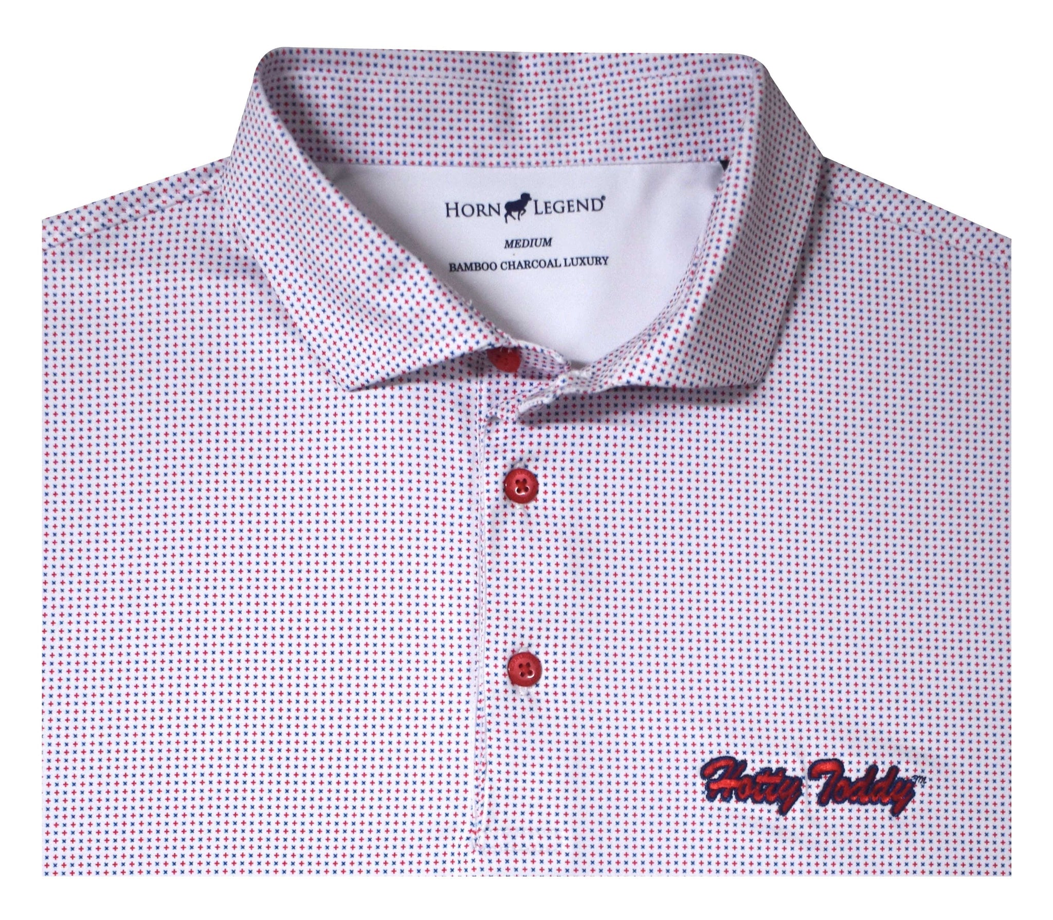 HORN LEGEND KNITS HOTTY TODDY CHECKERS POLO