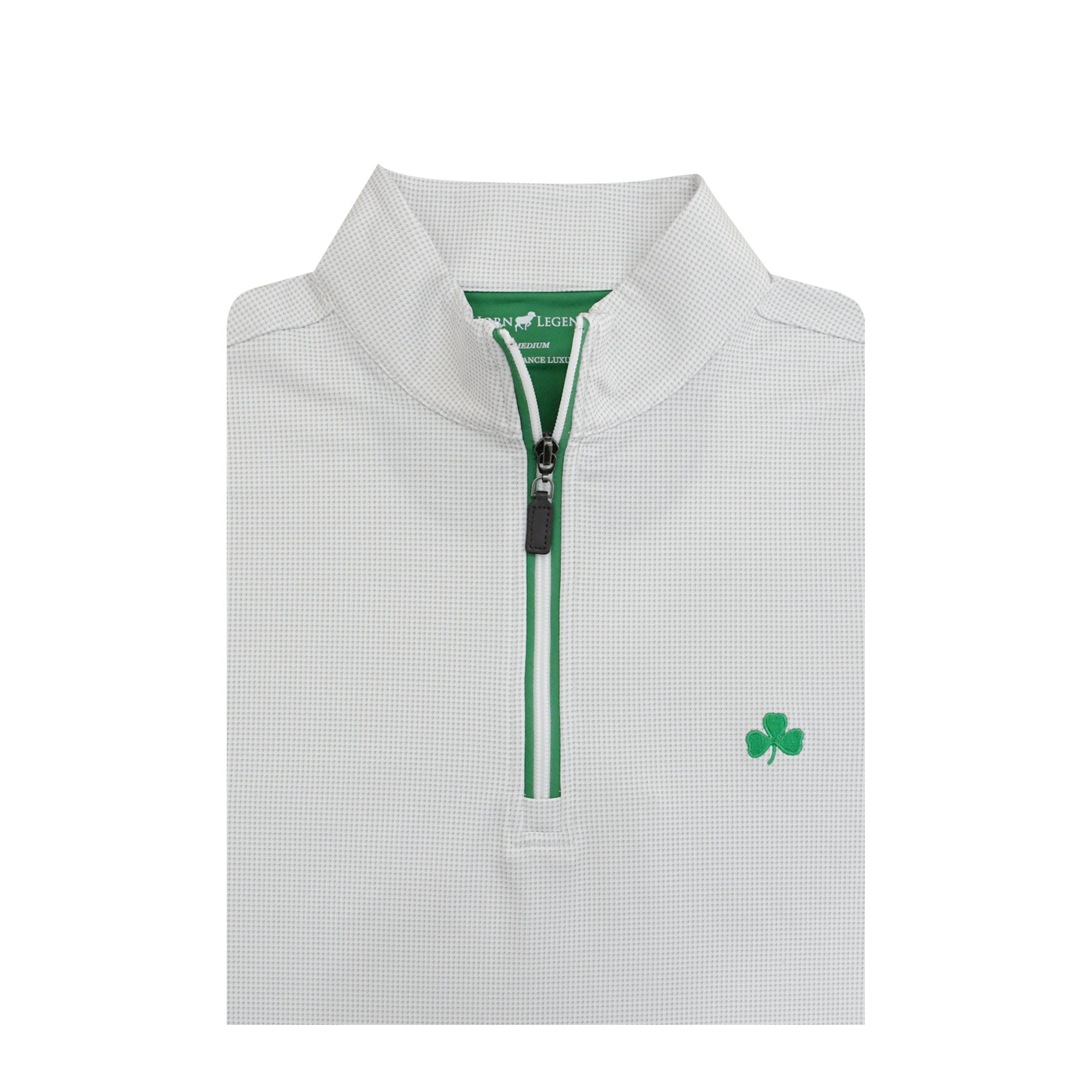 HORN LEGEND OUTERWEAR - 14 ZIP WHITE/GREY / S ST. PATTYS DAY HOUNDSTOOTH ZIP