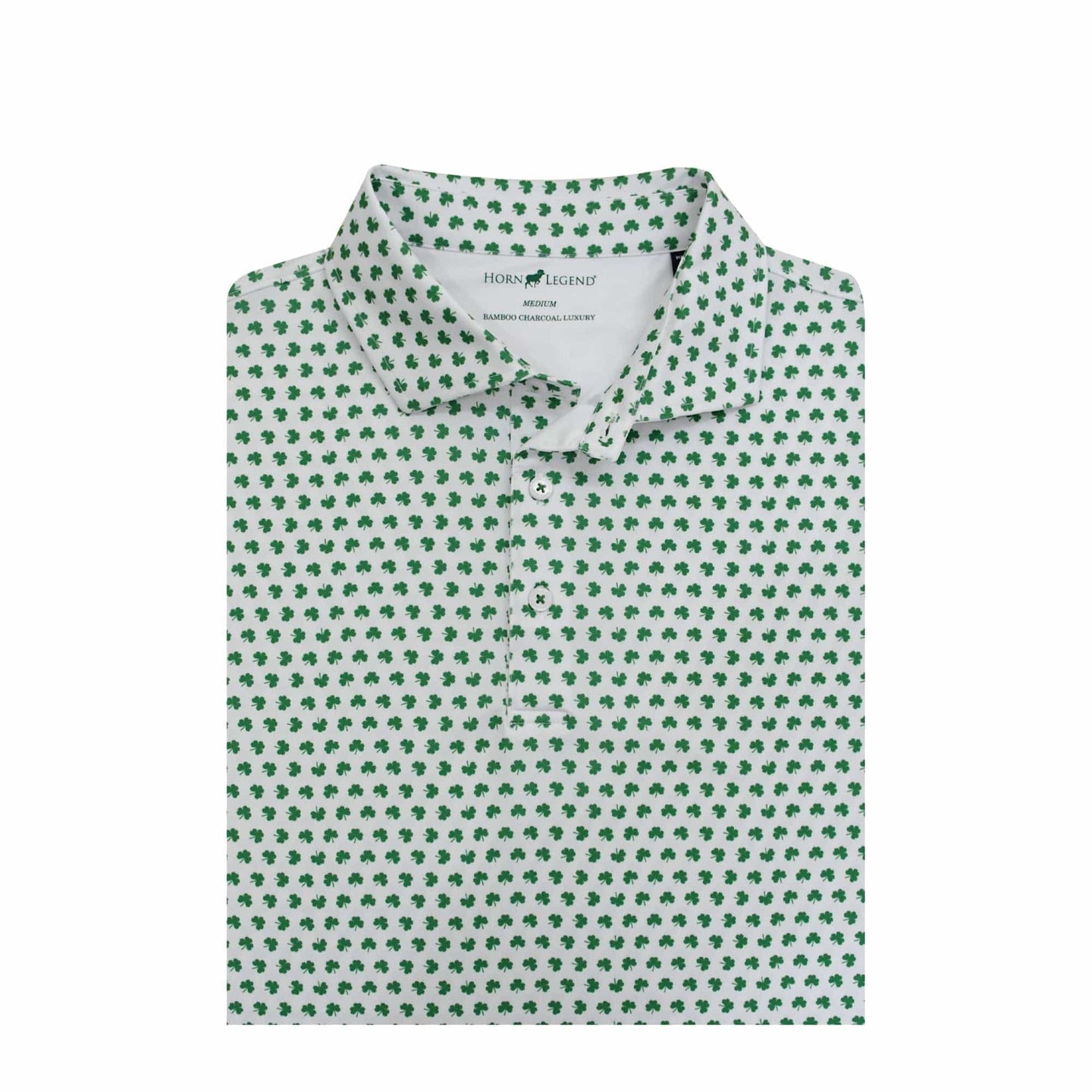 HORN LEGEND POLO WHITE S ST. PATTYS DAY LUCKY CHARM POLO