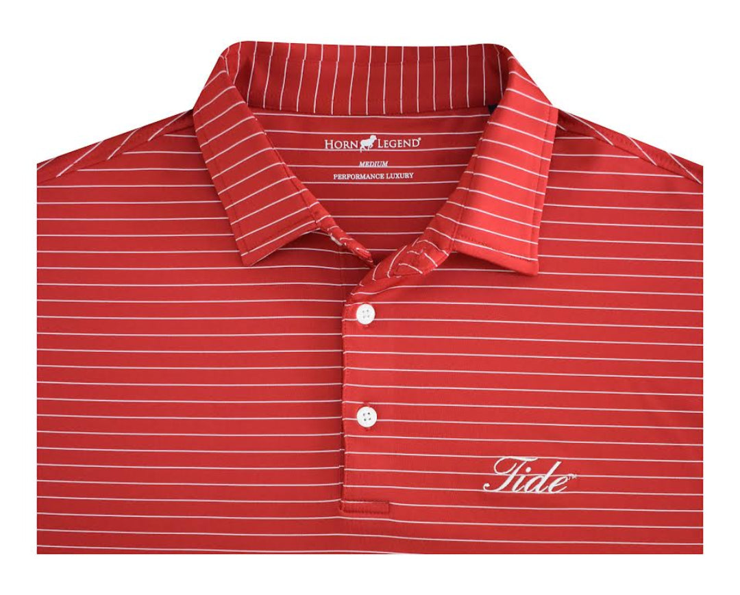 HORN LEGEND POLOS TIDE STRIPE ACCENT BUTTON POLO