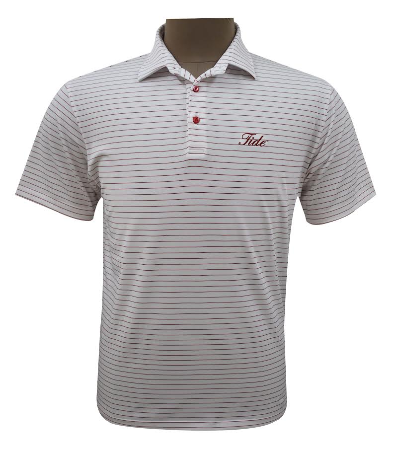 HORN LEGEND POLOS TIDE STRIPE ACCENT BUTTON POLO