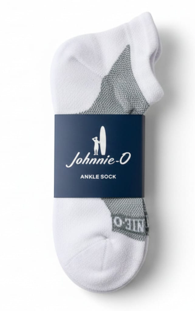 JOHNNIE-O Accessories - SOCKS - ANKLE LIGHT GRAY SORBTEK SOCK