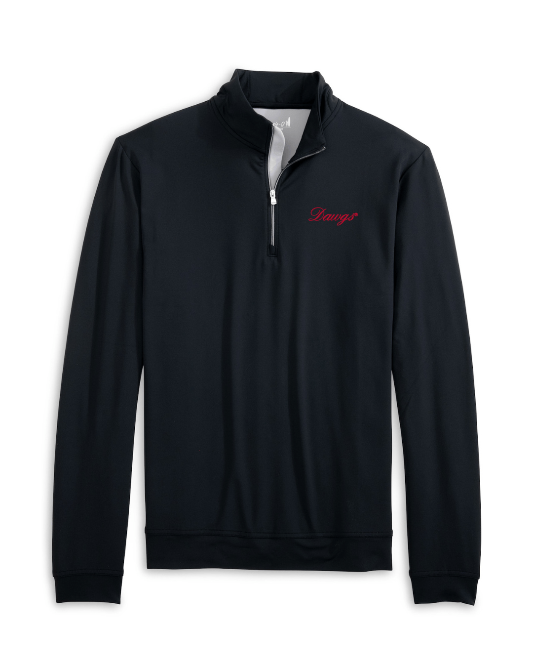 JOHNNIE-O GAMEDAY - UNIVERSITY OF GEORGIA - 1 - 4 ZIPS BLACK / S DAWGS SCRIPT MOTION PERFORMANCE 1/4 ZIP