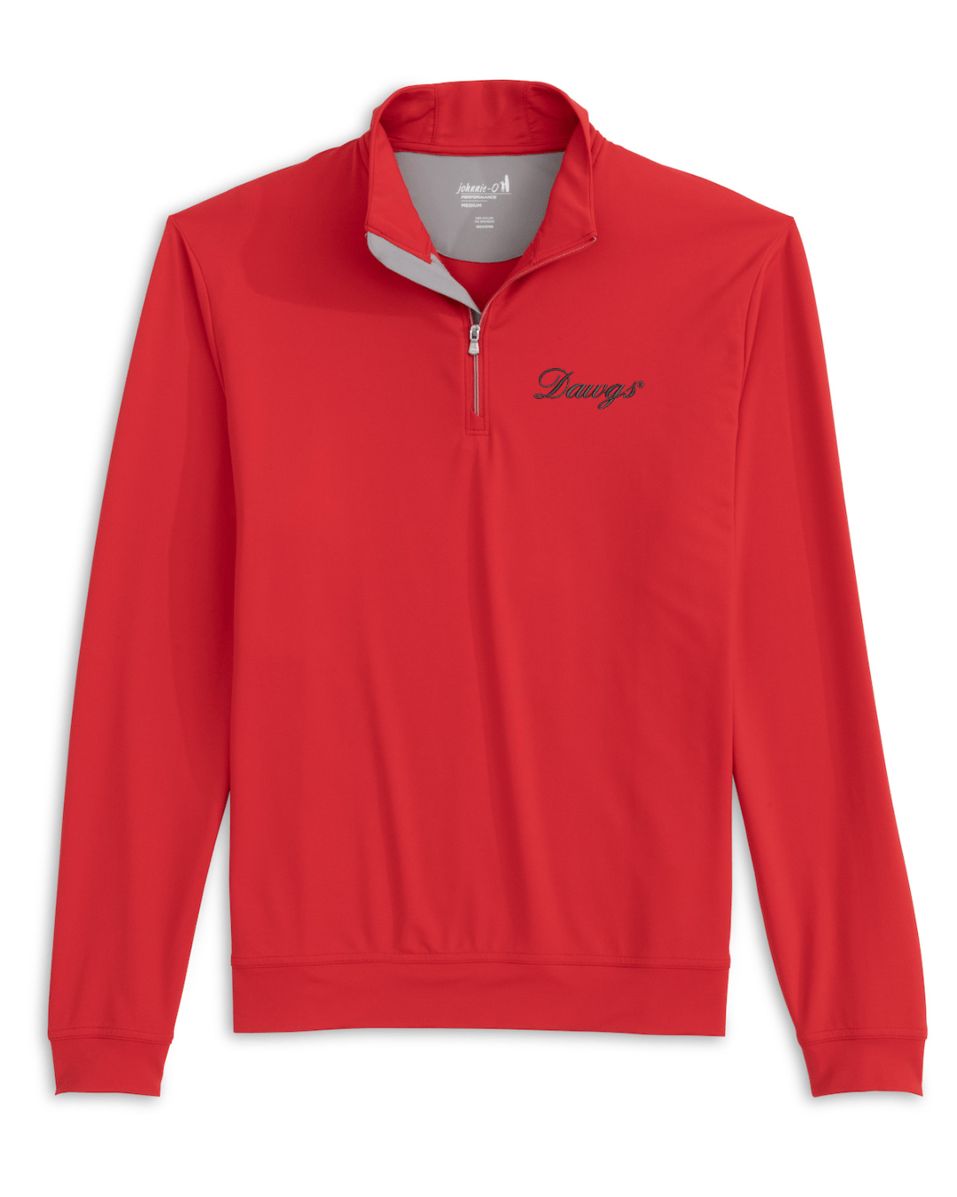 JOHNNIE-O GAMEDAY - UNIVERSITY OF GEORGIA - 1 - 4 ZIPS RED 1 / XL DAWGS SCRIPT MOTION PERFORMANCE 1/4 ZIP