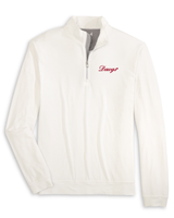 JOHNNIE-O GAMEDAY - UNIVERSITY OF GEORGIA - 1 - 4 ZIPS WHITE / M DAWGS SCRIPT MOTION PERFORMANCE 1/4 ZIP