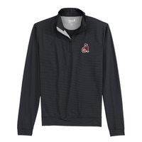 JOHNNIE-O GAMEDAY - UNIVERSITY OF GEORGIA - 14 ZIPS BLACK SEAL / S VINTAGE DAWG JAMIE 1/4 ZIP