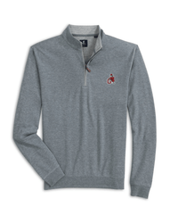 JOHNNIE-O GAMEDAY - UNIVERSITY OF GEORGIA - 14 ZIPS Thunder / M VINTAGE DAWGS SULLY 1/4 ZIP