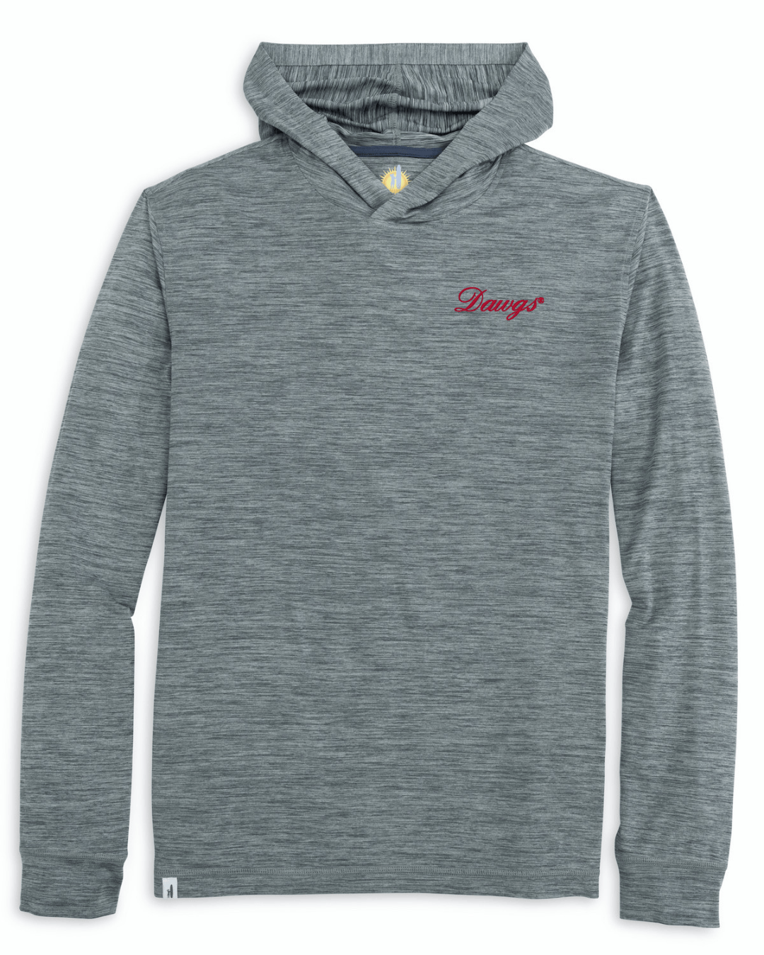 JOHNNIE-O GAMEDAY - UNIVERSITY OF GEORGIA - HOODIES HEATHER BLACK / S DAWGS SCRIPT TALON