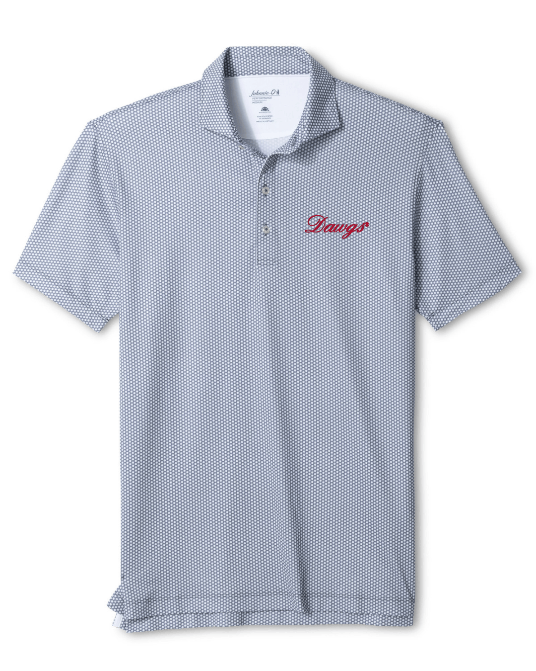 JOHNNIE-O GAMEDAY - UNIVERSITY OF GEORGIA - POLOS BLACK / M DAWGS SCRIPT HEX