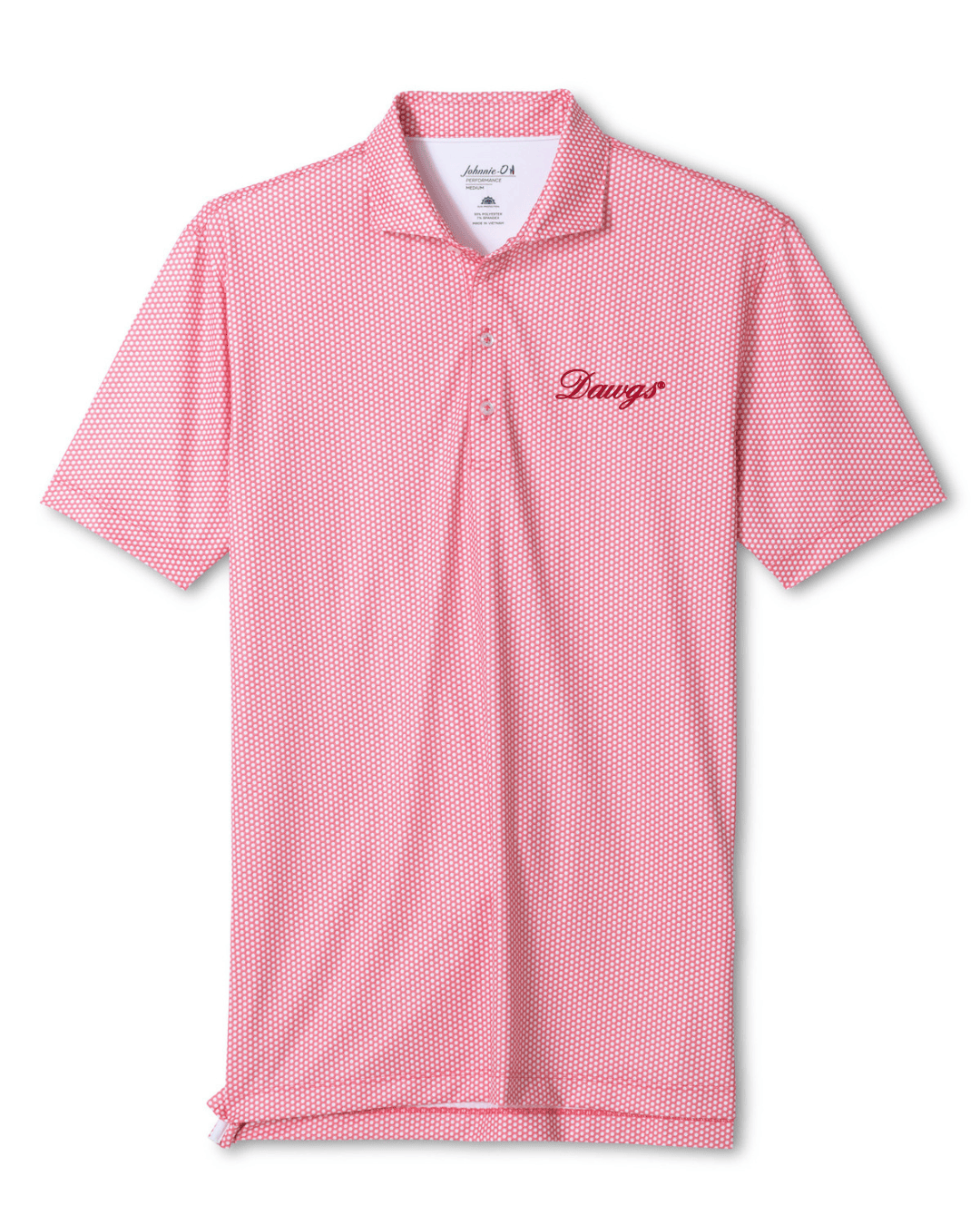 JOHNNIE-O GAMEDAY - UNIVERSITY OF GEORGIA - POLOS RED 1 / S DAWGS SCRIPT HEX