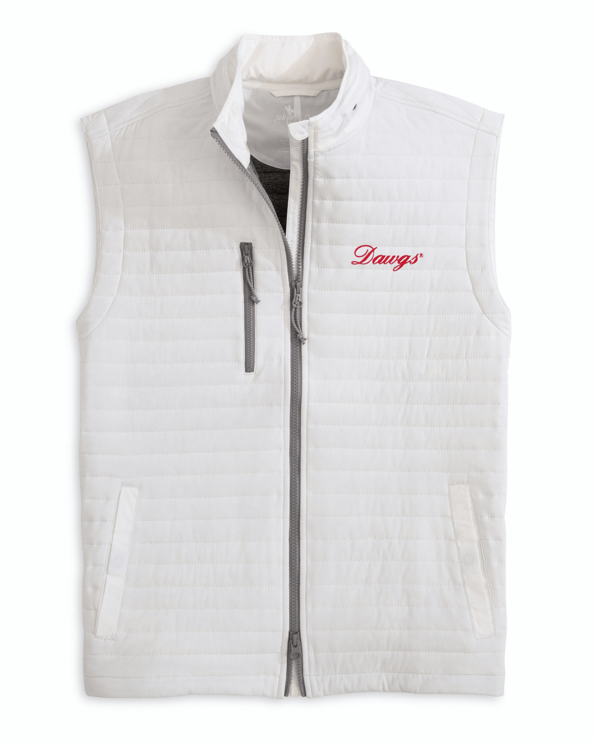 JOHNNIE-O GAMEDAY - UNIVERSITY OF GEORGIA - VESTS WHITE / S DAWG CROSSWIND VEST