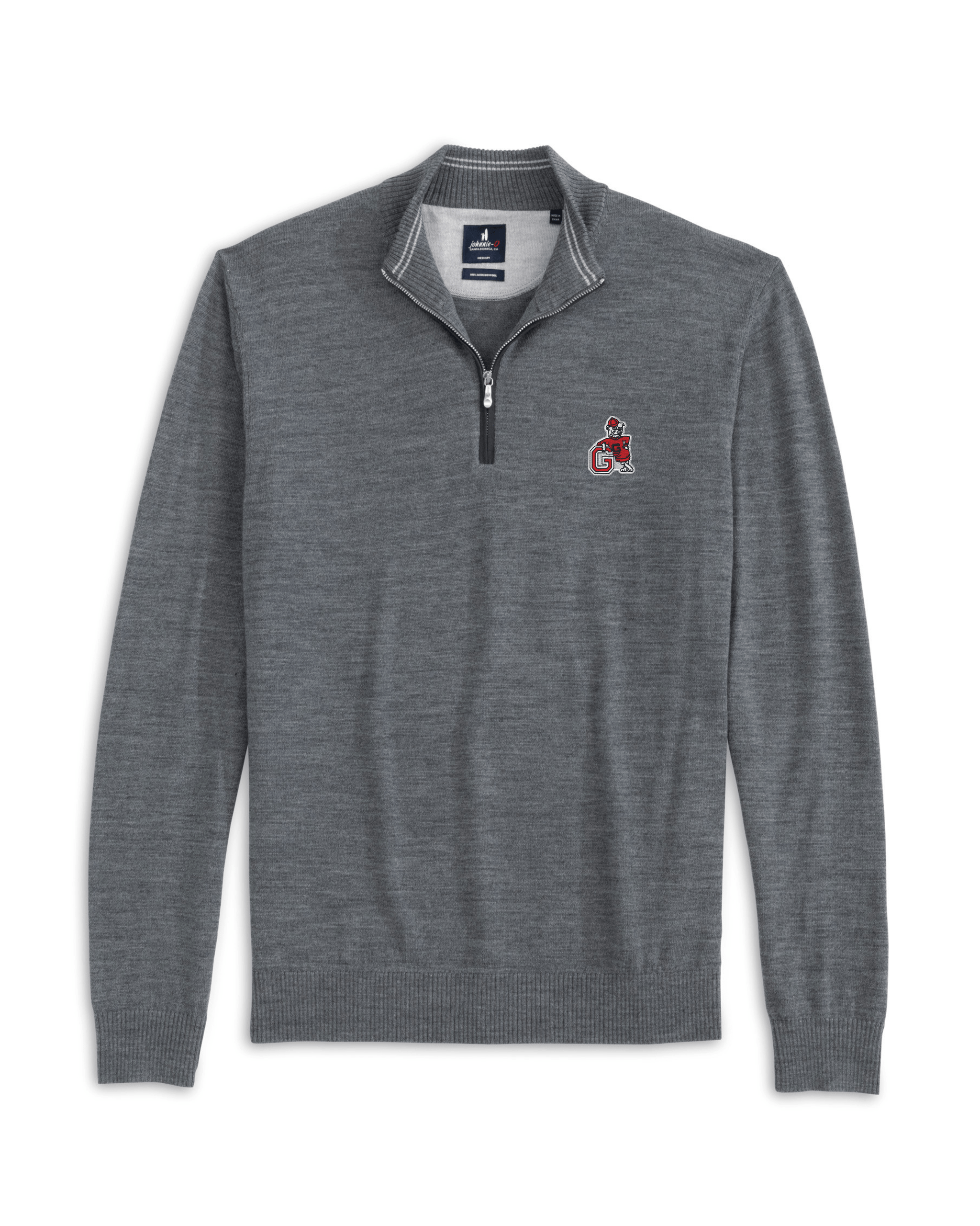 JOHNNIE-O OUTERWEAR - 14 ZIP CHARCOAL / S VINTAGE DAWGS RAYNOR 1/4 ZIP