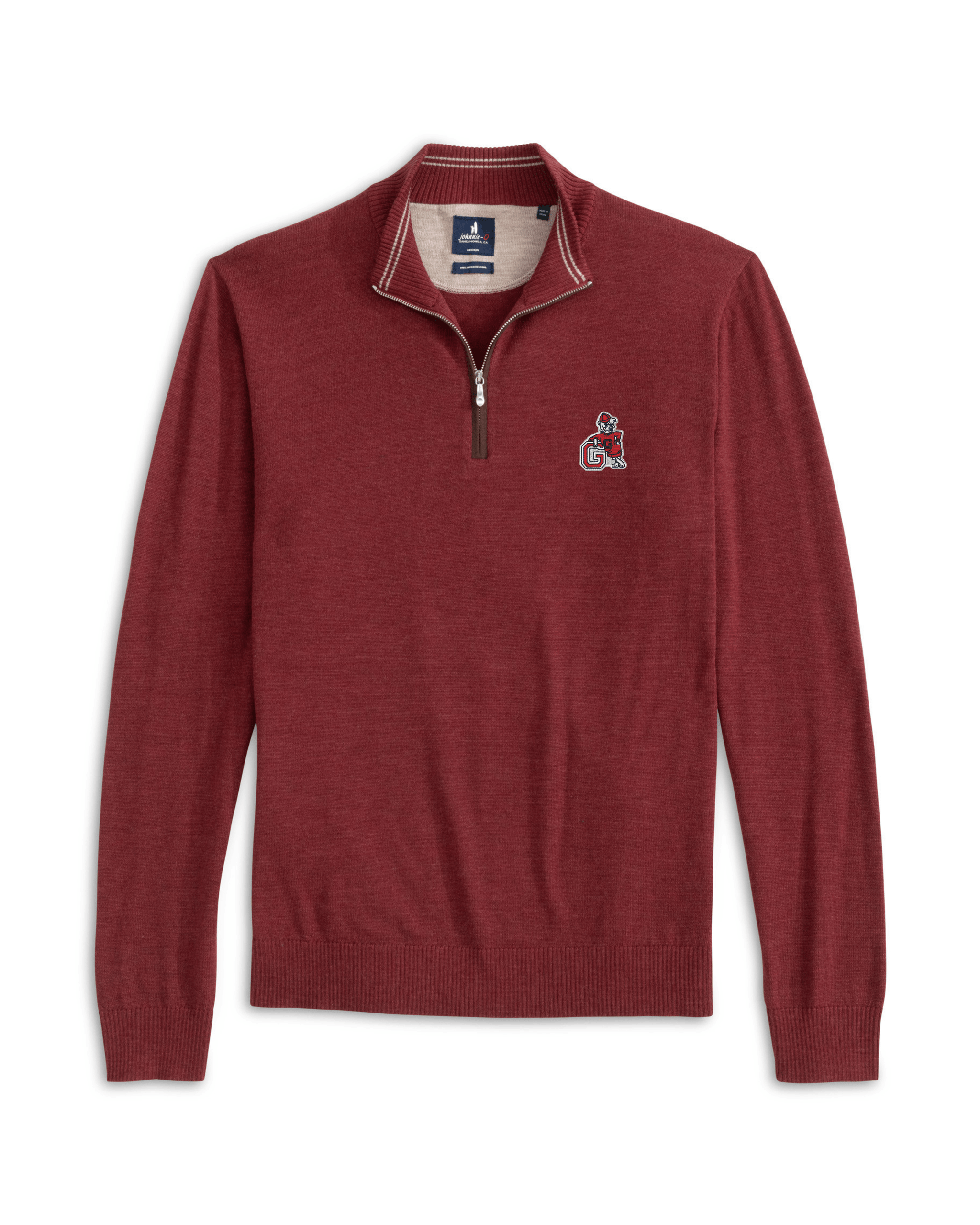 JOHNNIE-O OUTERWEAR - 14 ZIP CINNAMON / S VINTAGE DAWGS RAYNOR 1/4 ZIP