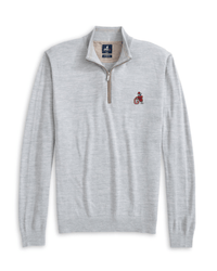 JOHNNIE-O OUTERWEAR - 14 ZIP LIGHT GRAY / S VINTAGE DAWGS RAYNOR 1/4 ZIP