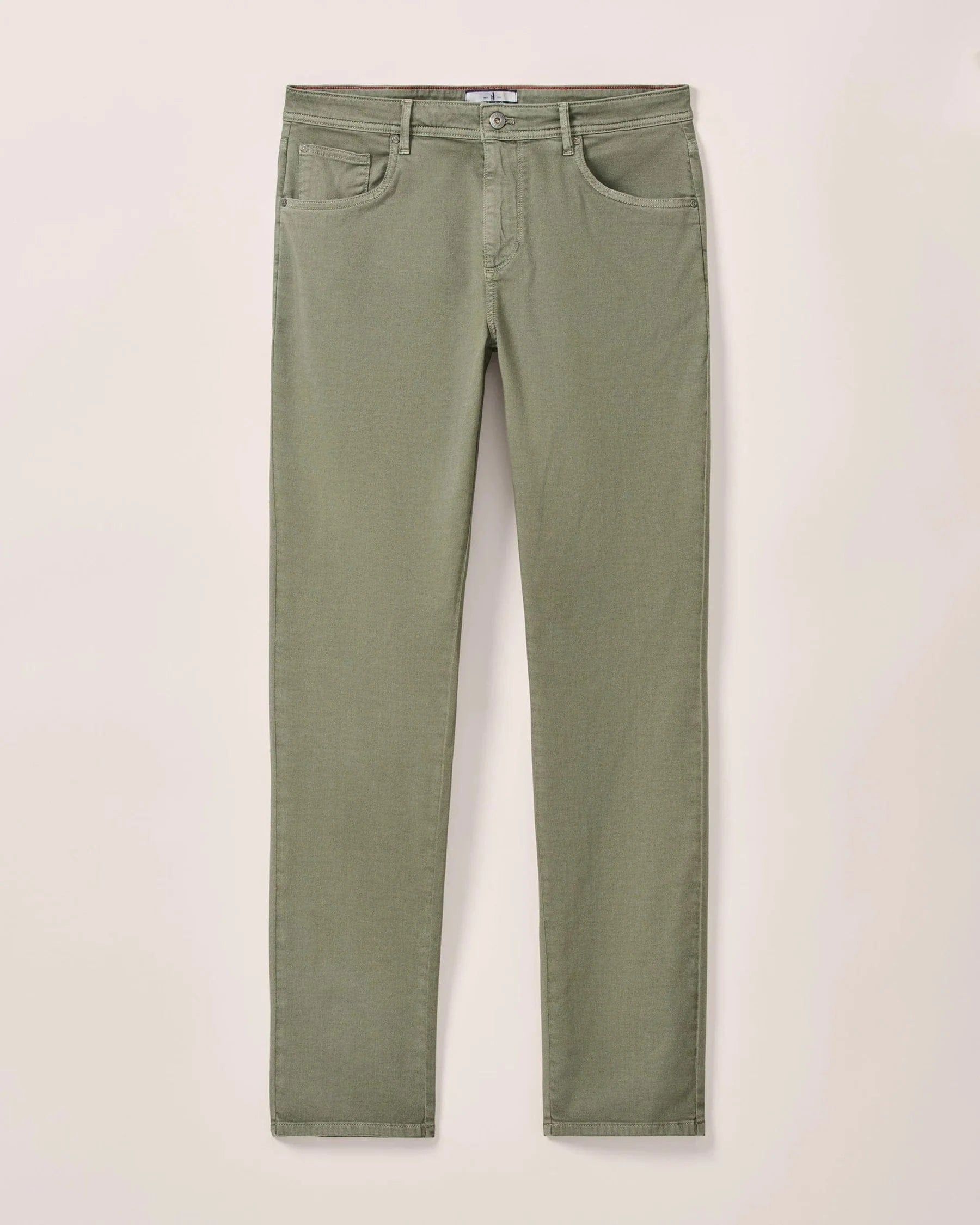 JOHNNIE-O PANTS - FIVE POCKET AGAVE GREEN / 38X30 Carmel Sateen 5-Pocket Pant